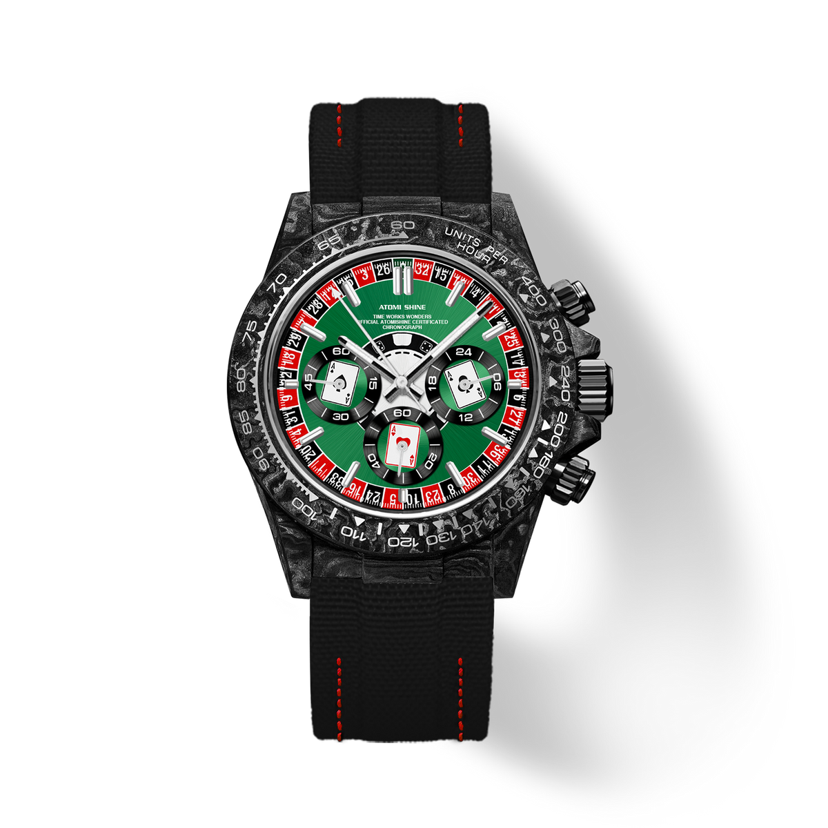 Velocirex Carbon Fiber Watch 39mm, Roulette Ace