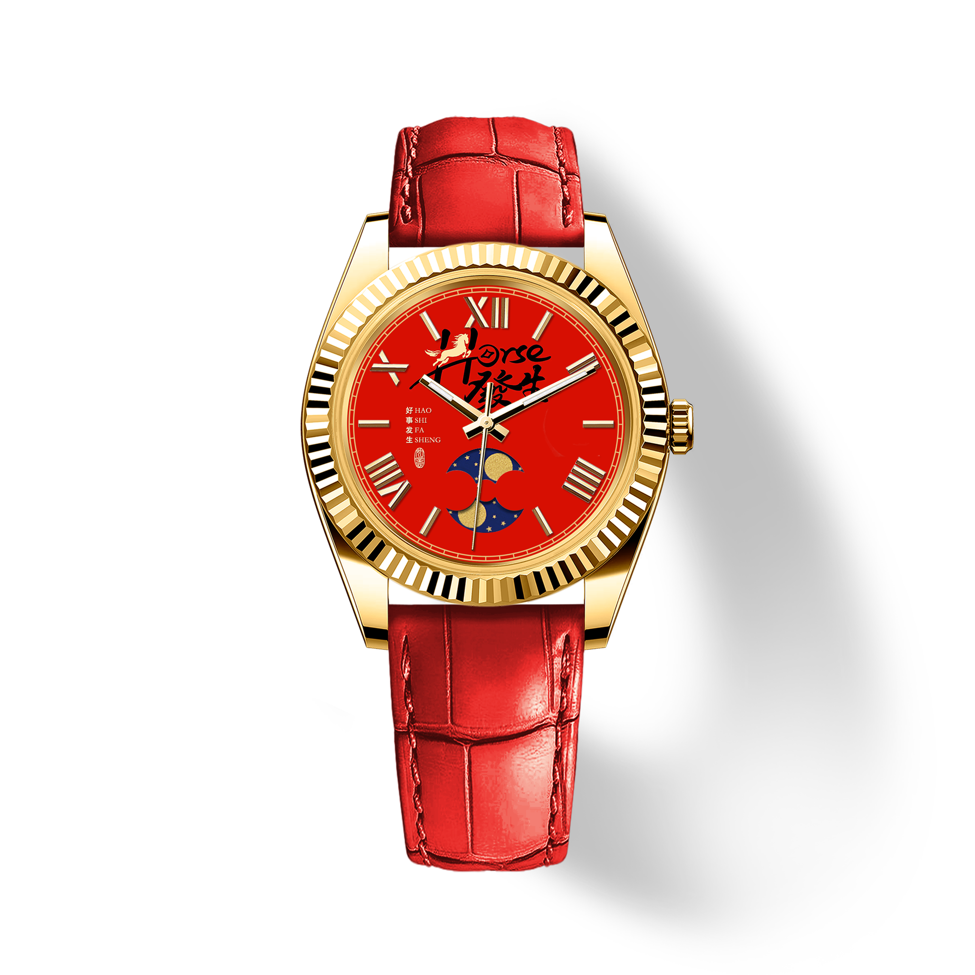 EONDATE MAXI MOON-PHASE LEATHER WATCH