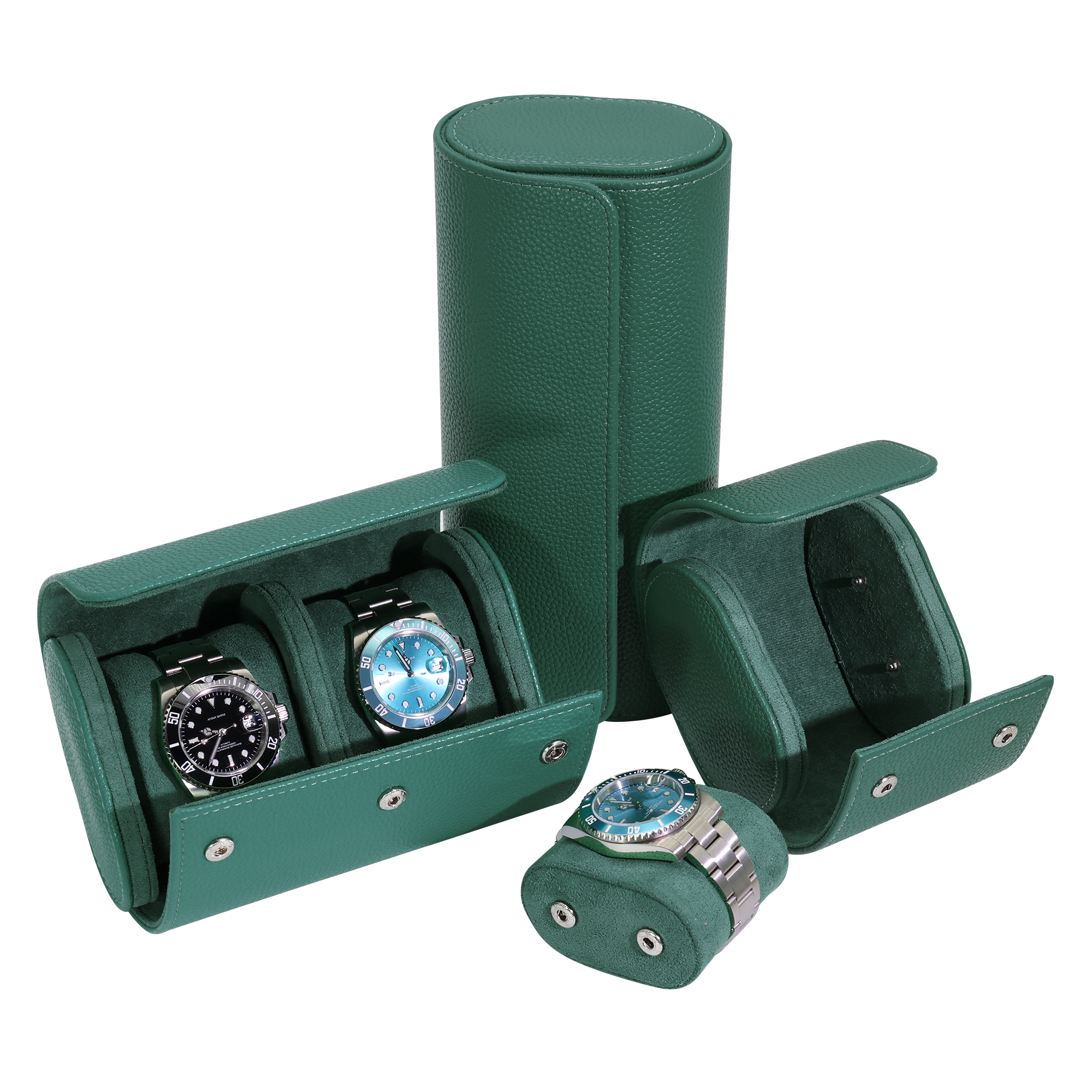 DARK GREEN WATCH TRAVEL CASE