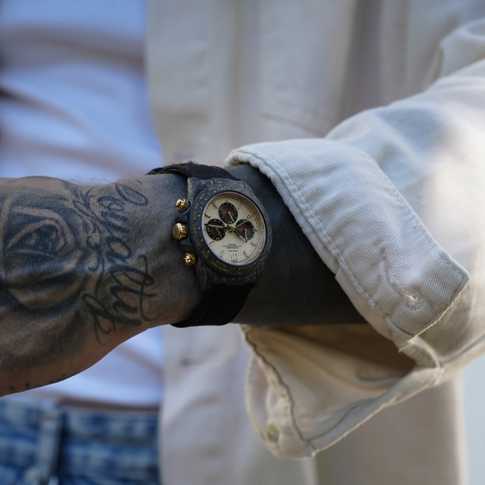 Velocirex Carbon Fiber Watch 39mm, Desert Shadow
