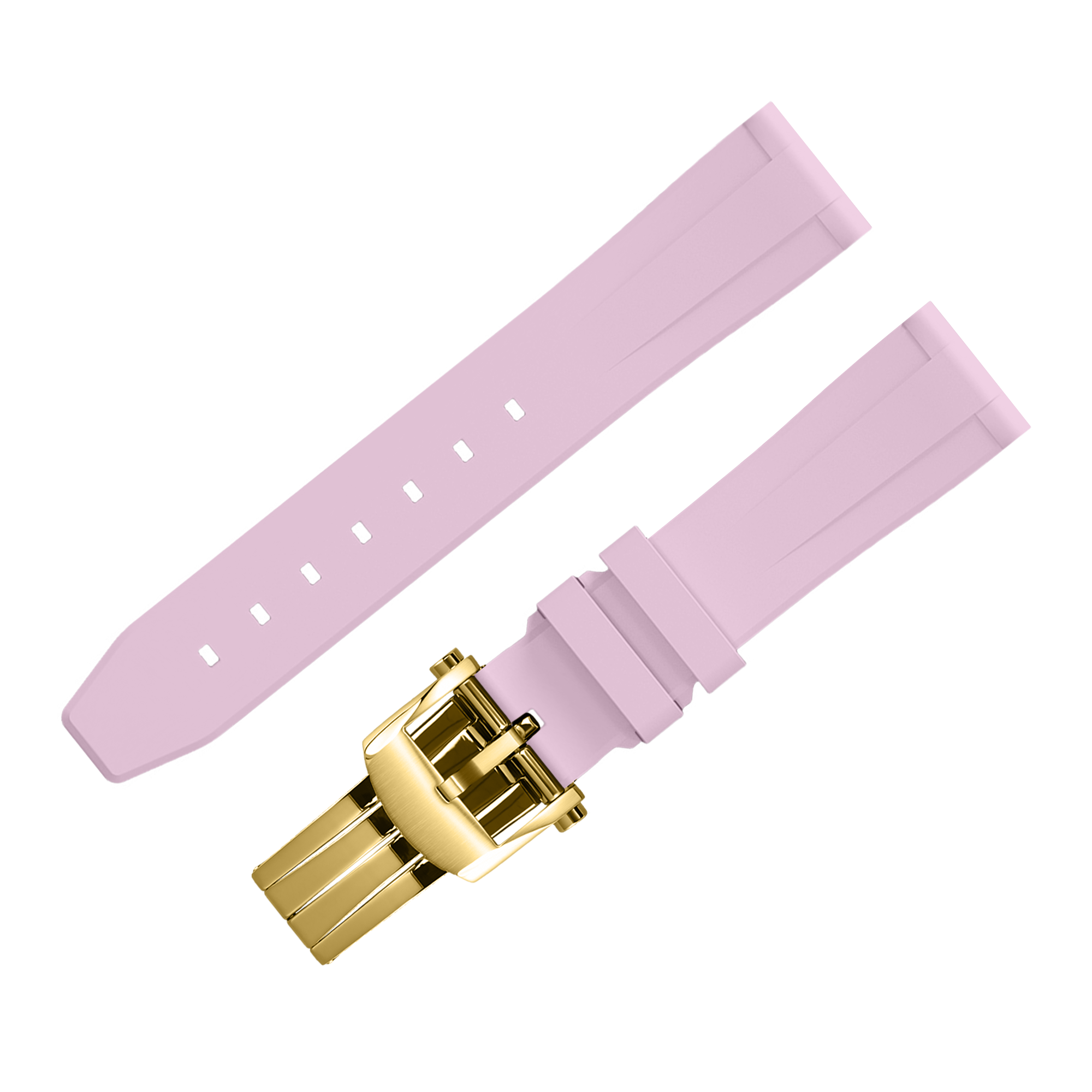 FLUORO WATCH STRAP (Pink Strap + Gold Buckle)