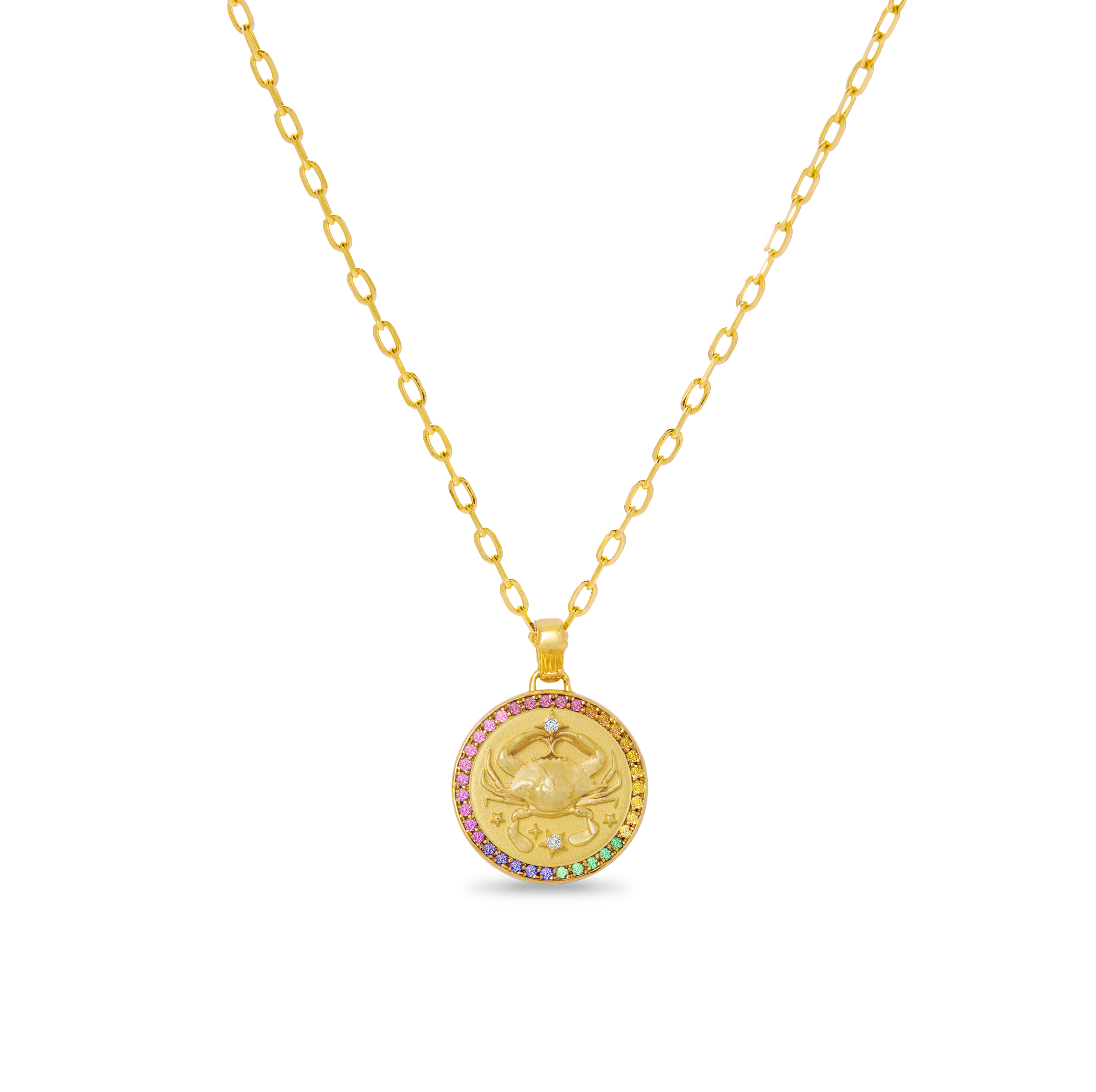 ZODIAC DIAMOND RAINBOW PENDANT COLLECTION