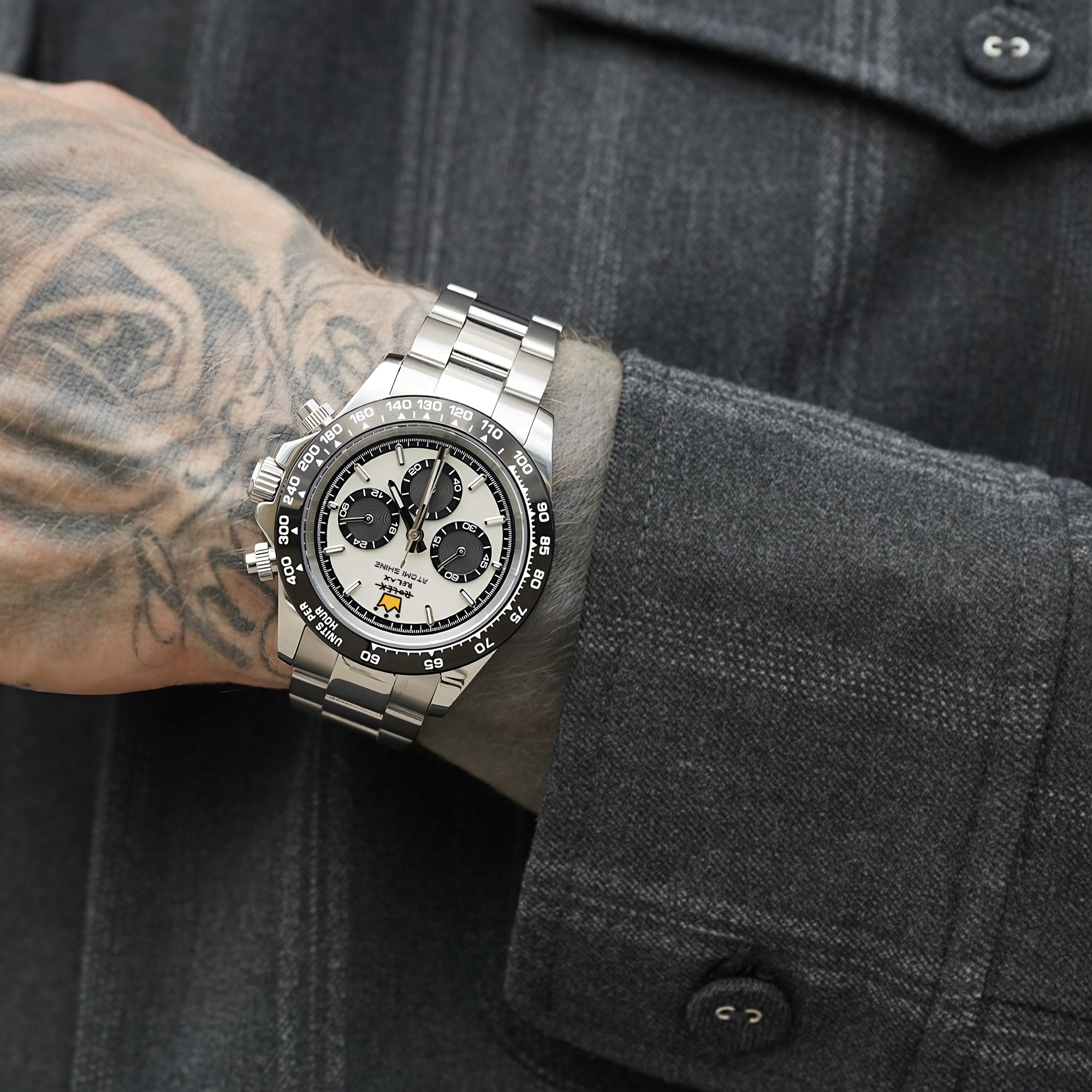 Velocirex Classic Watch 39mm, Steel Rebel