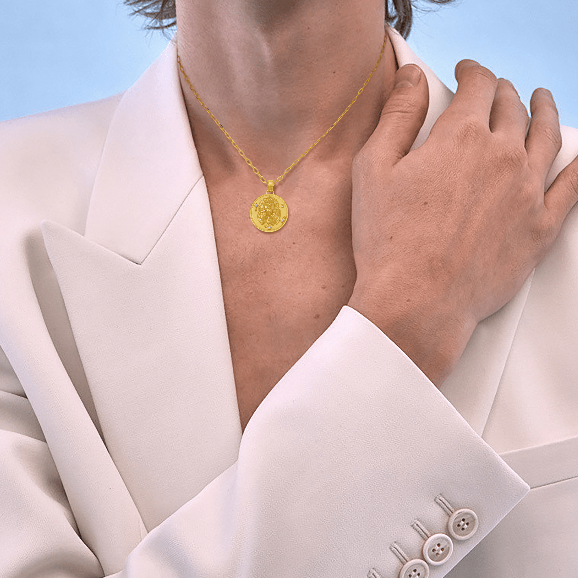 Leo Zodiac Diamond Pendant - ATOMI SHINE