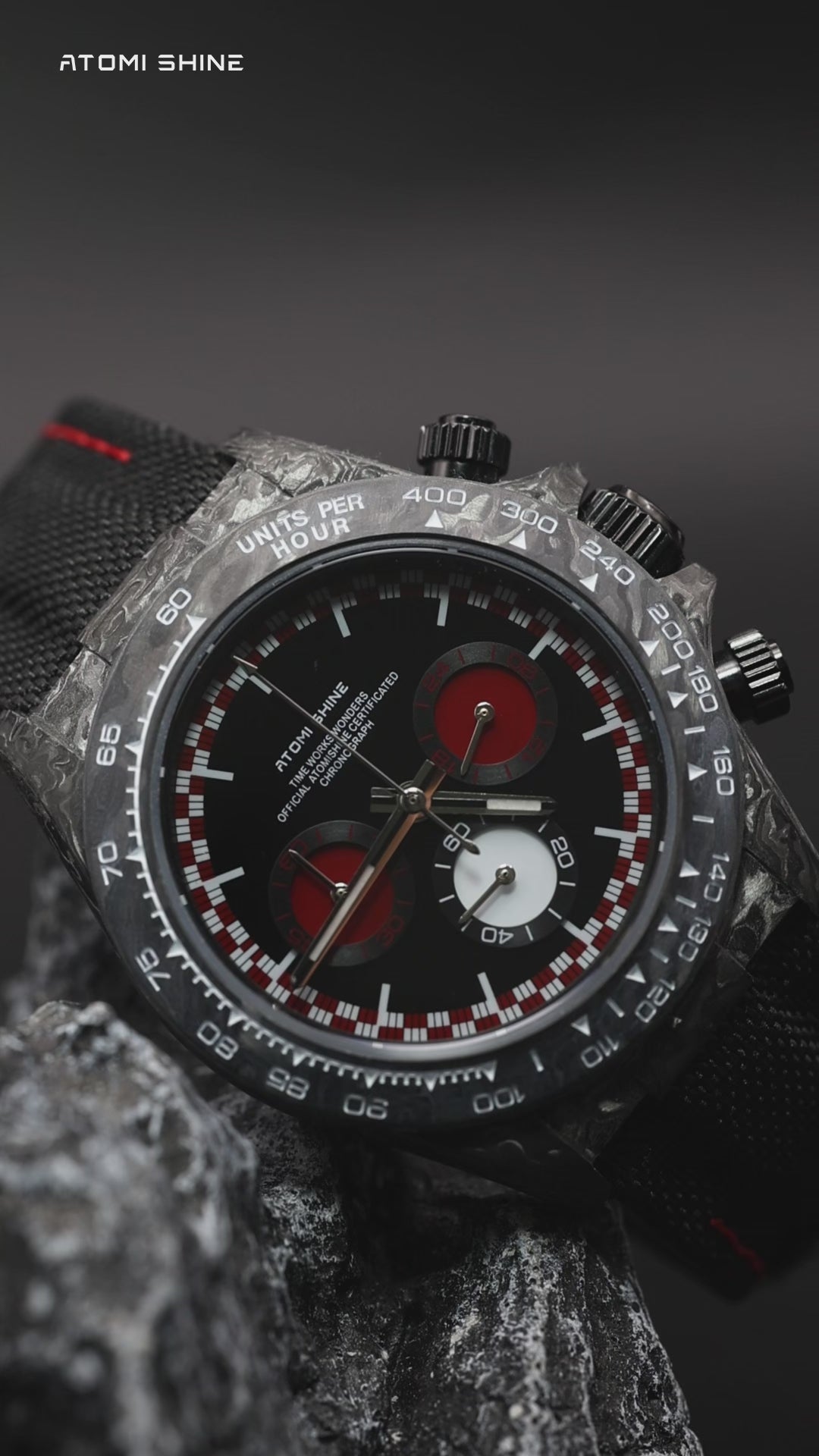 Velocirex Carbon Fiber Watch 39mm, Speed Dominate