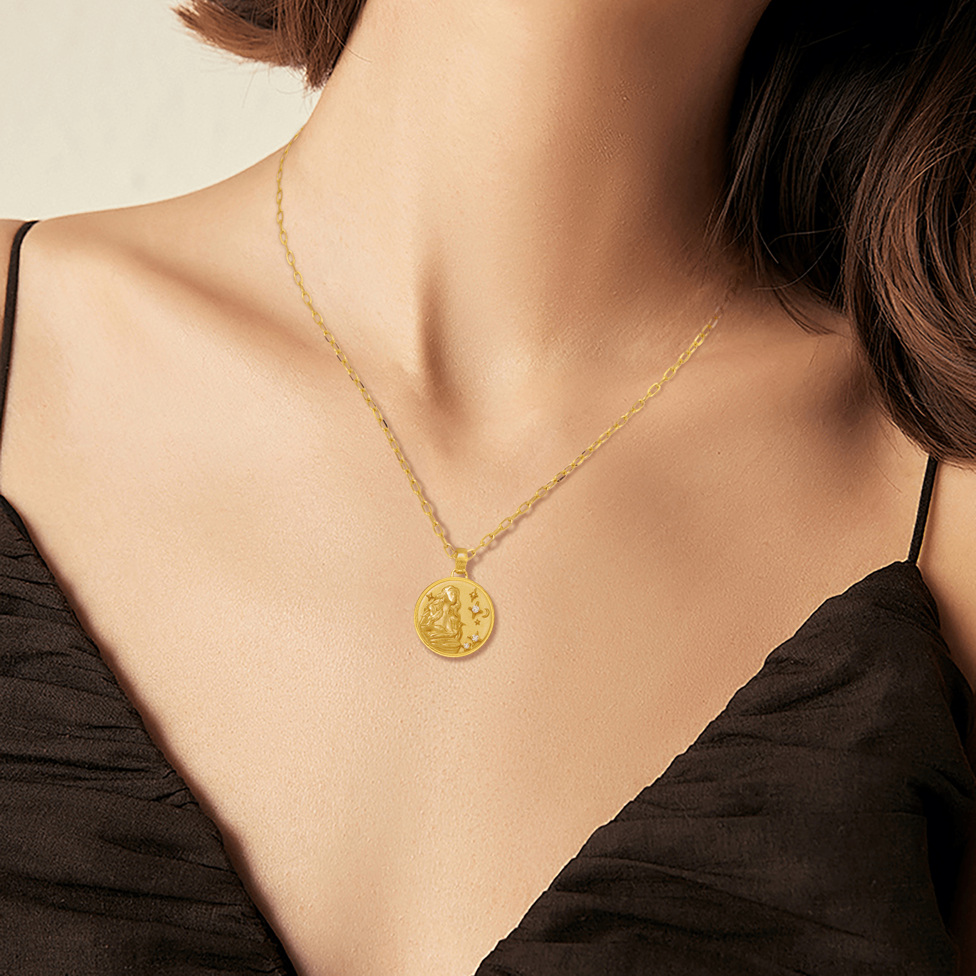 Virgo Zodiac Diamond Pendant - ATOMI SHINE